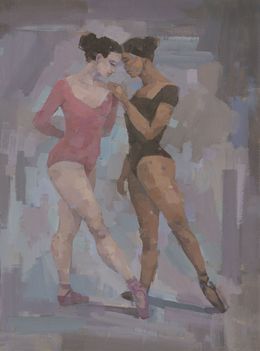 Painting, Two Dancers, Stephen Mitchell