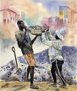 Fine Art Drawings, Support System (Respect) - 21st Century, Contemporary, Figurative, Construction, Ephraim Udoka