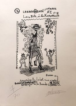 Print, La bande à l'Abbé Pierre, Robert Combas