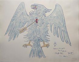 Print, Blue Eagle, Jean Cocteau