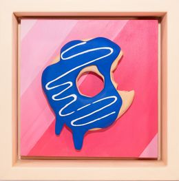 Painting, Sweet Delight: Pop Art for Donut Lovers - 3D wall art pop art fun decor colorful home decor donut art kitchen art playful artwork sweet treat art quirky art vibrant colors food-inspired art wall sculpture (1), Victo