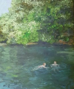 Painting, Swimmers, Tinatin Chkhikvishvili