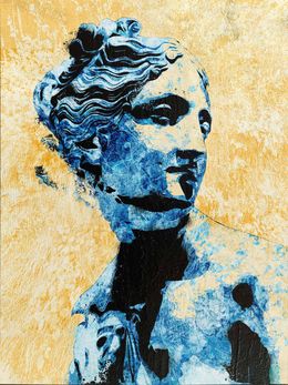 Painting, Portrait Blue Icon Pop - Italian School, Dario Moschetta