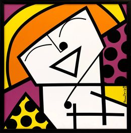 Painting, Japanese Smile (original painting), Romero Britto