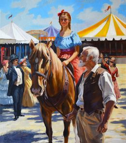 Painting, In the circus town, Serghei Ghetiu