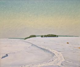 Painting, Winter Landscape, Bojan Stricevic