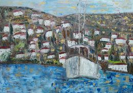 Painting, Agina Island, Greece, Dondi Schwartz