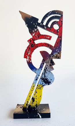 Sculpture, Roy Lichtenstein totem, Spaco