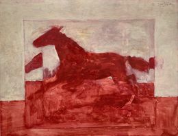 Painting, Cheval Rouge, Antoine De La Boulaye