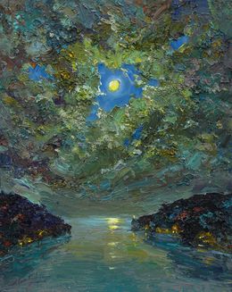 Painting, Full moon time, Alisa Onipchenko-Cherniakovska