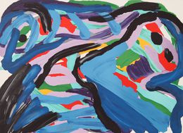 Print, Floating in a Landscape, Karel Appel