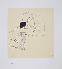 Print, Les amoureux / Lovers - 1909, Egon Schiele