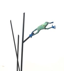 Sculpture, Dardo I green, Javier de la Rosa